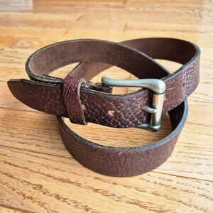 Buffalo David Bitton Brown Leather Pebbled Belt 38